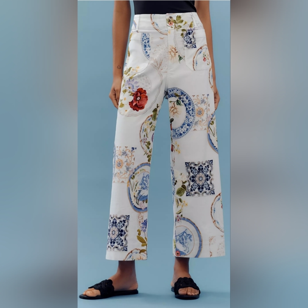 NWT The Colette Croppea Wide- Leg Pants by Maeve: Magic Fabric Edition Size 31 - Picture 2 of 10